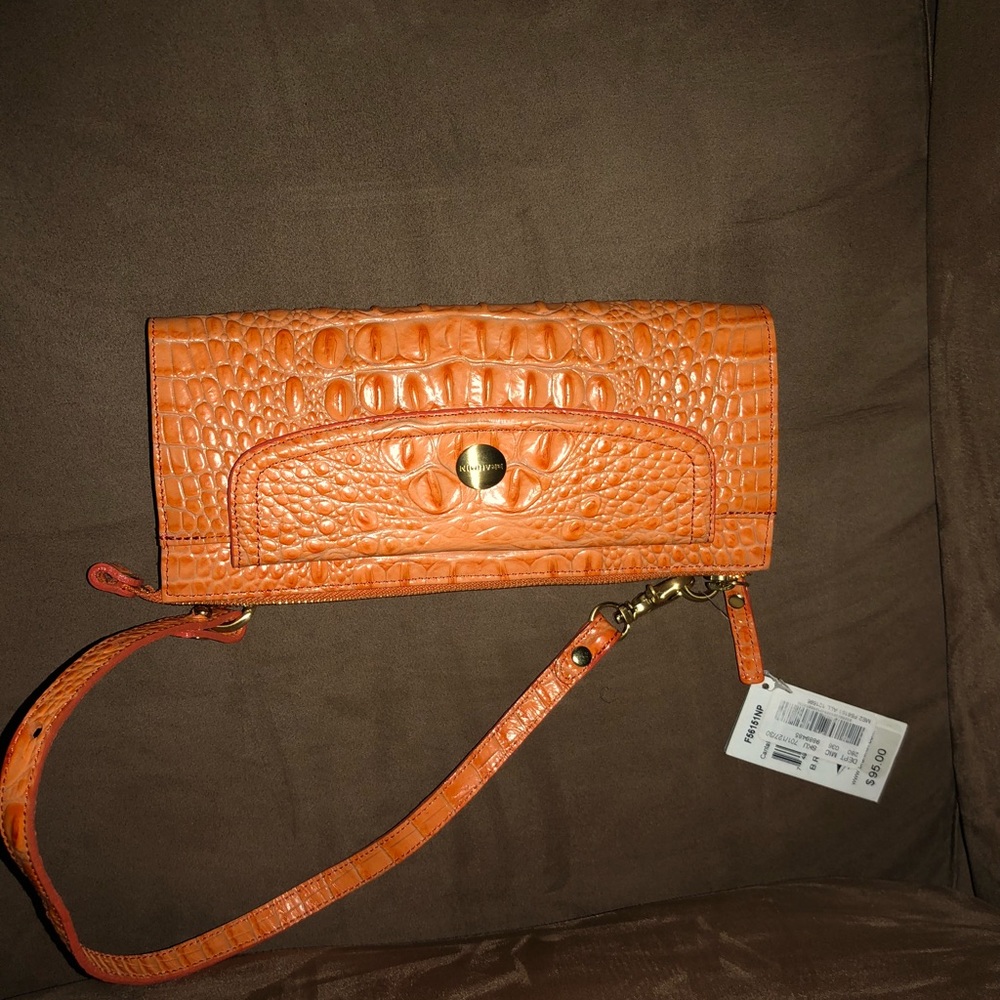 Brahmin clutch with shoulder strap